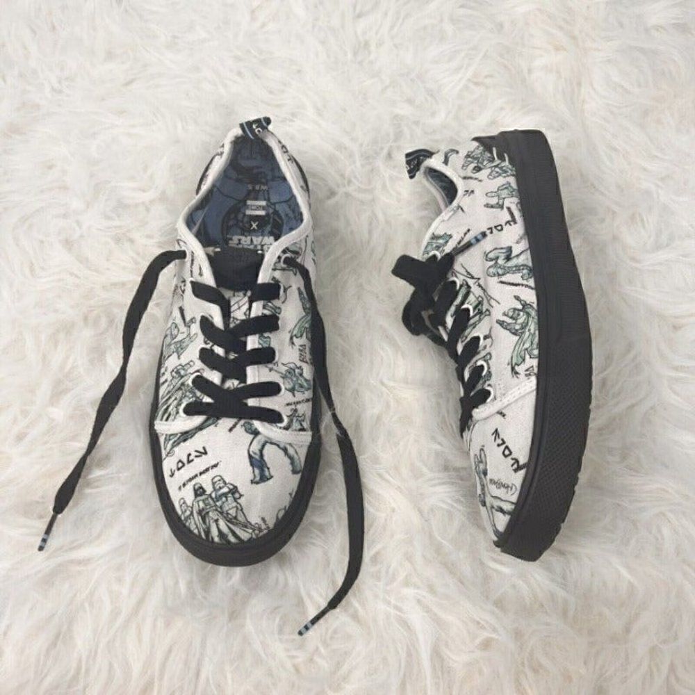 Star Wars x Toms Star Wars Sketch Print Shoes TRVL Lite Low Men's Size 8.5 W